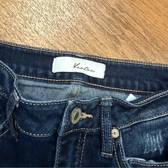 KanCan Women's Blue Distressed Ankle Skinny Jeans - Picture 3 of 5